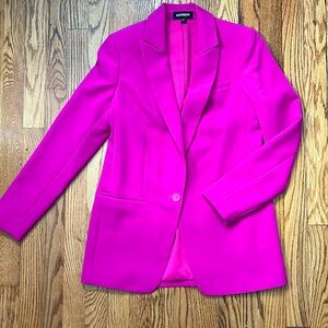 Express Hot Pink Editor Blazer